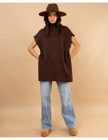 Poncho col roulé