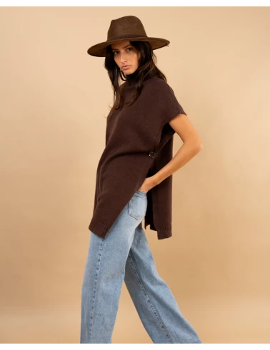 Poncho col roulé