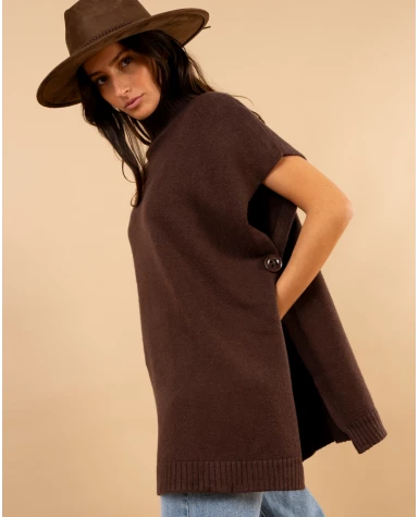 Poncho col roulé