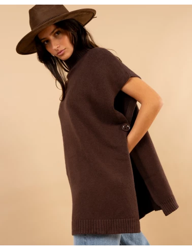 Poncho col roulé