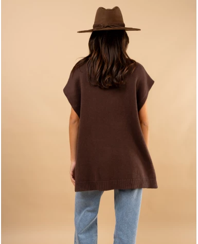 Poncho col roulé