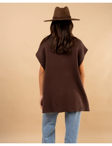 Poncho col roulé