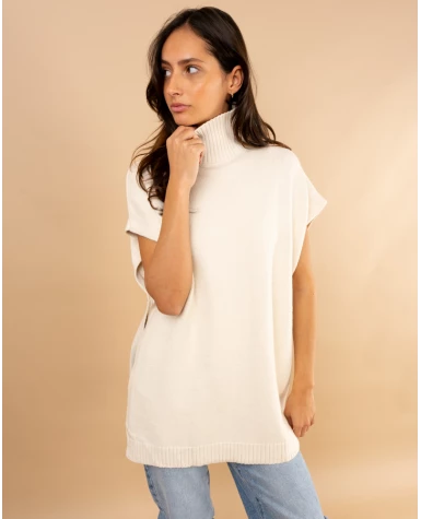 Poncho col roulé