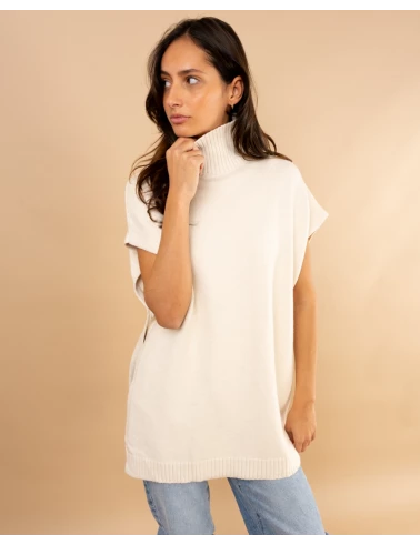 Poncho col roulé