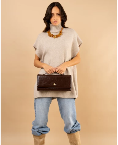 Poncho col roulé