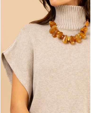 Poncho col roulé