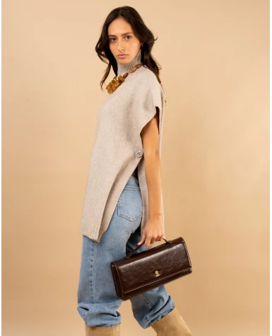 Poncho col roulé