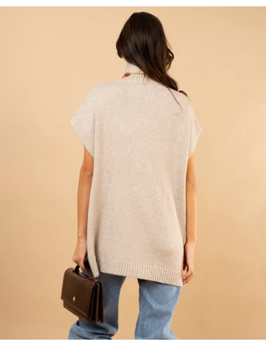 Poncho col roulé