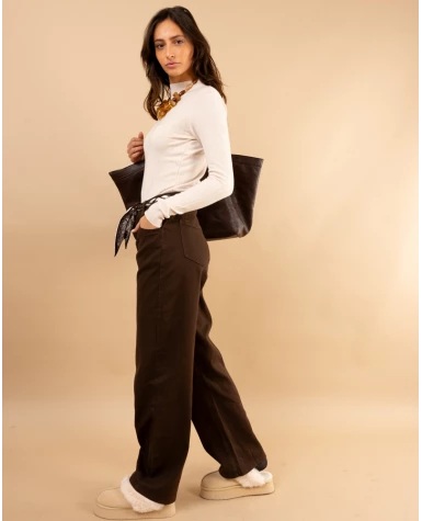 Jean choco foulard