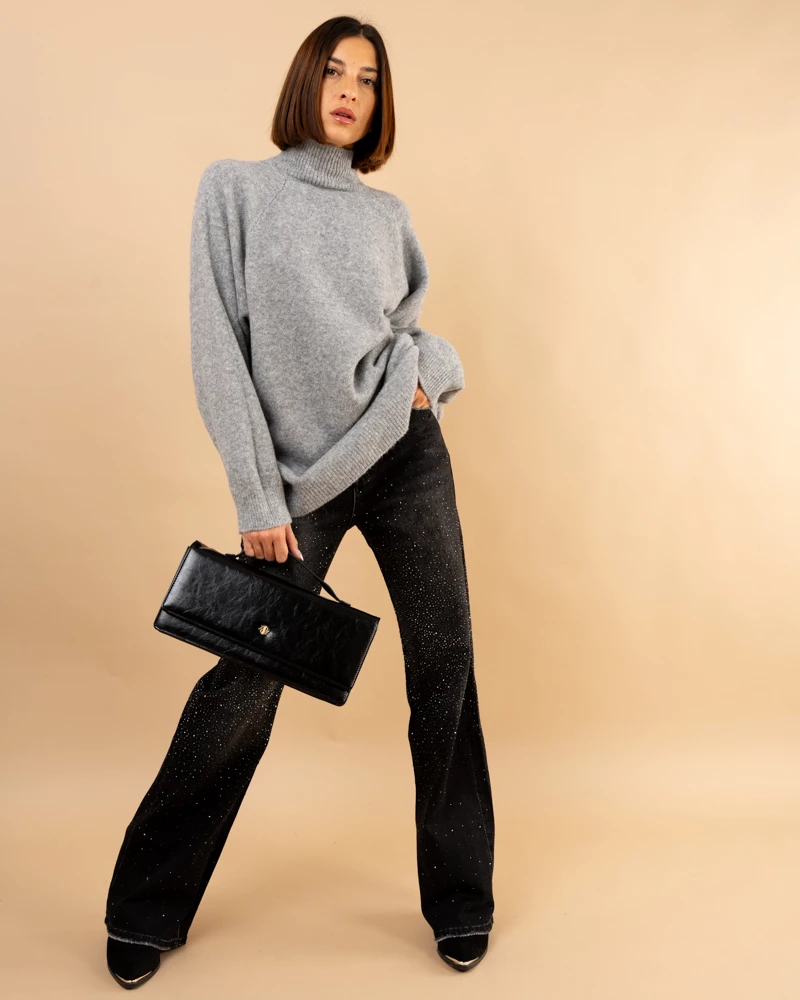 Pull col droit