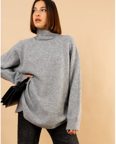 Pull col droit