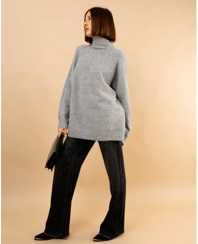 Pull col droit