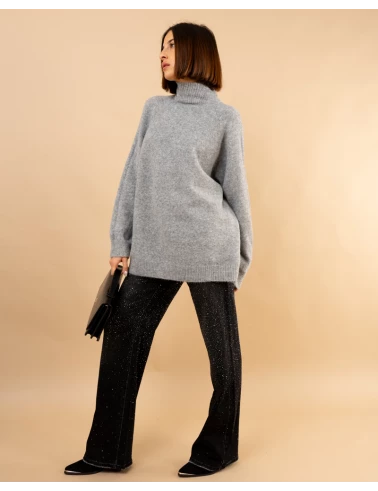 Pull col droit
