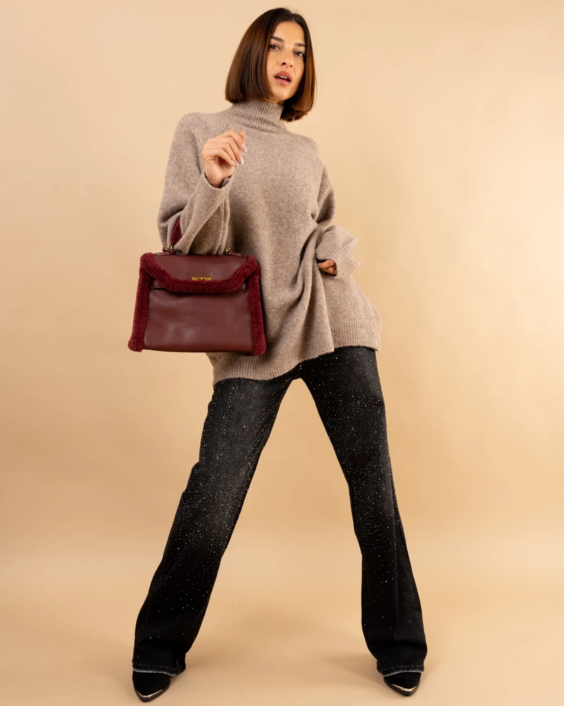 Pull col droit