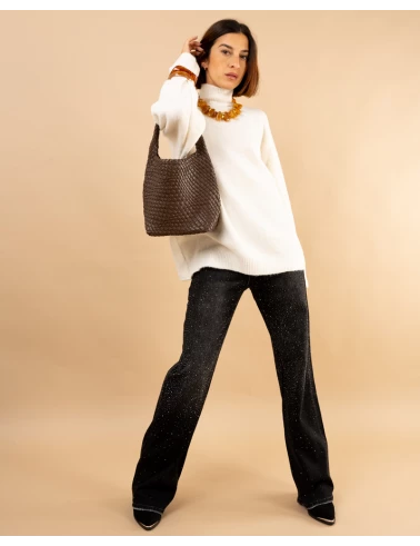 Pull col droit