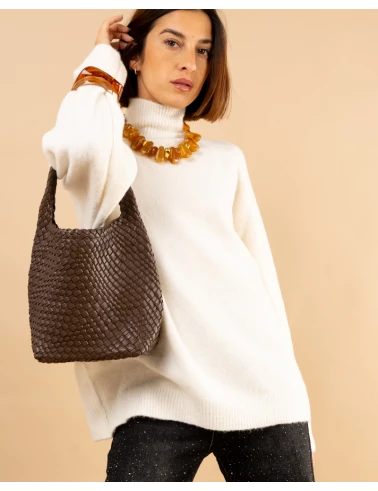 Pull col droit