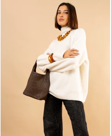 Pull col droit
