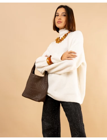 Pull col droit