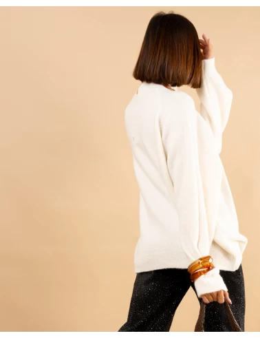 Pull col droit