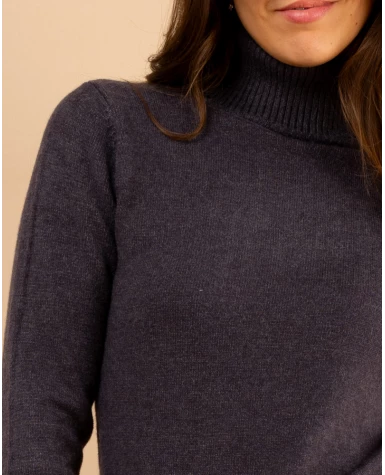 Pull col roulé