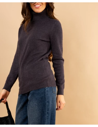 Pull col roulé