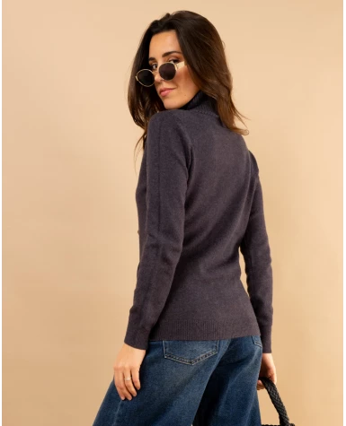 Pull col roulé