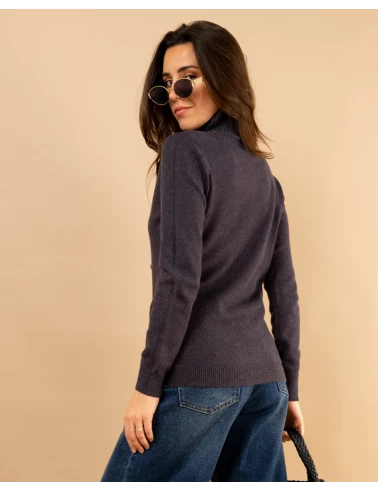 Pull col roulé