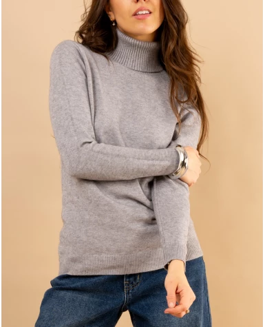 Pull col roulé