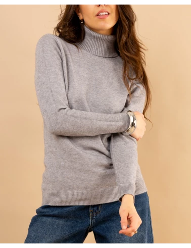Pull col roulé