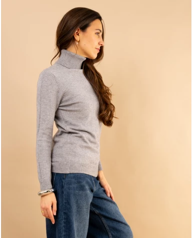 Pull col roulé