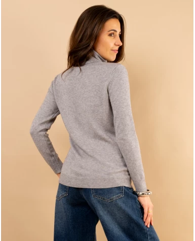 Pull col roulé