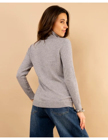Pull col roulé