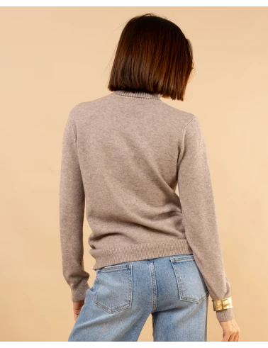 Pull col roulé