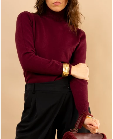 Pull col roulé
