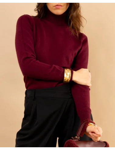 Pull col roulé
