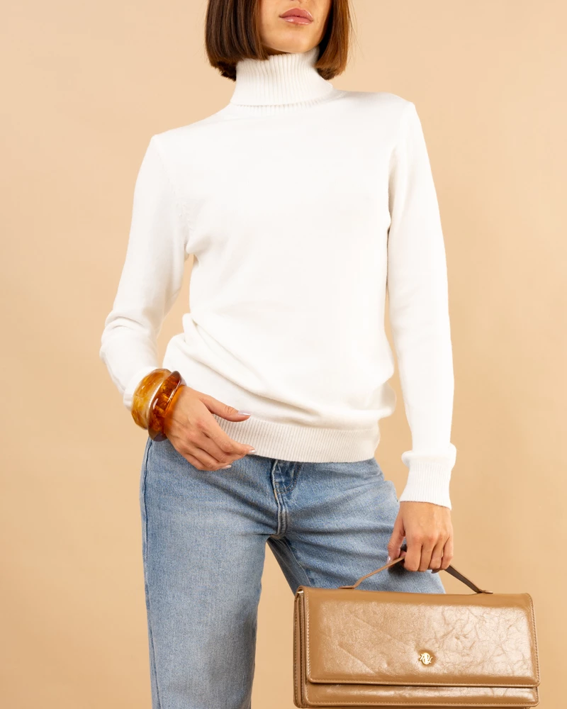 Pull col roulé
