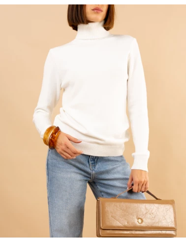 Pull col roulé