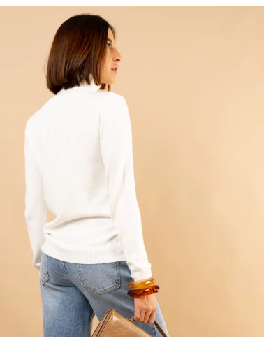 Pull col roulé