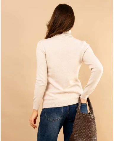 Pull col roulé