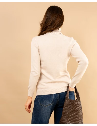Pull col roulé