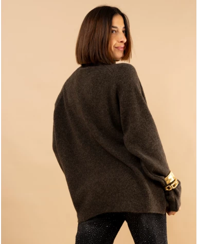Pull col droit
