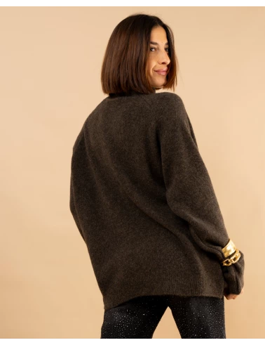 Pull col droit