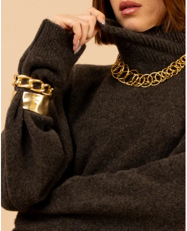 Pull col droit