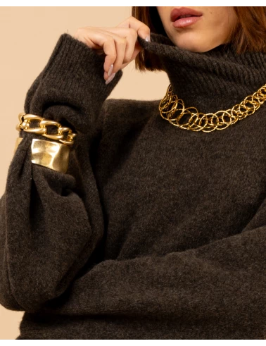 Pull col droit