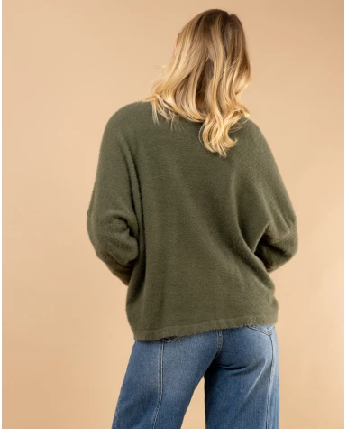 Pull col rond angora