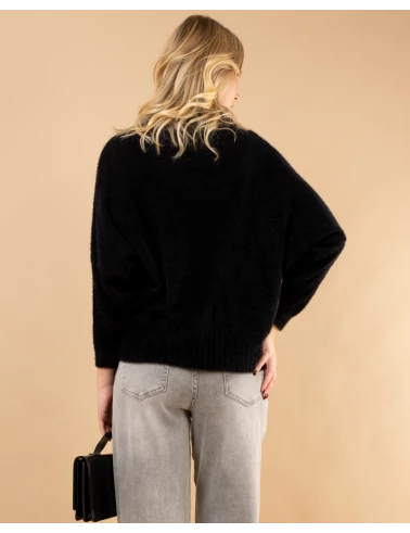 Pull col roulé angora