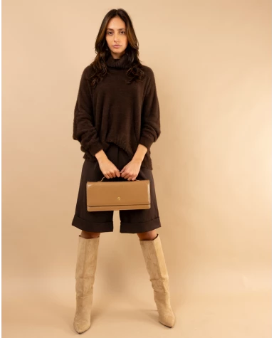 Pull col roulé angora