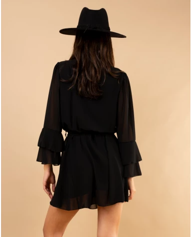 Robe manches volants