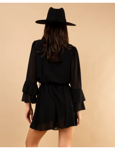 Robe manches volants