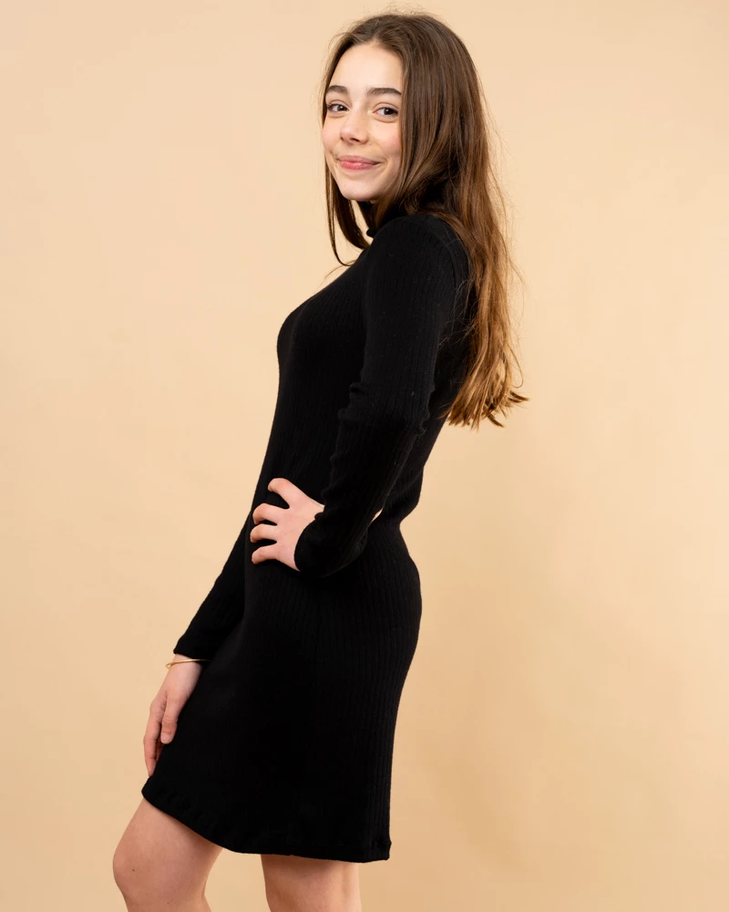 Robe maille côtelé